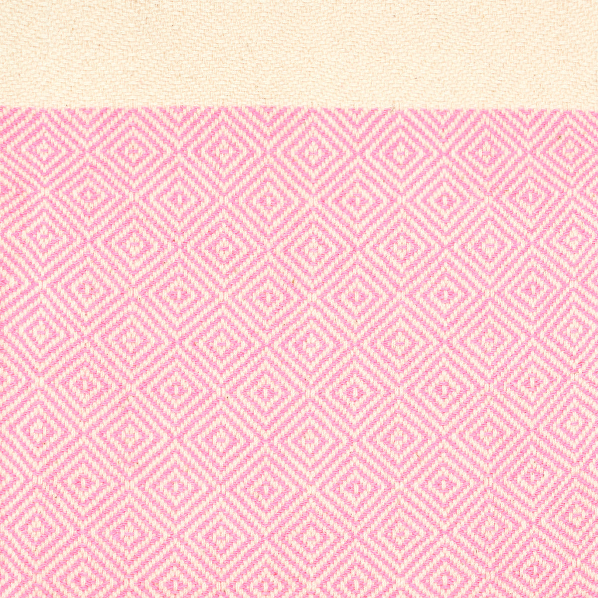 Pink and White Beach Towel