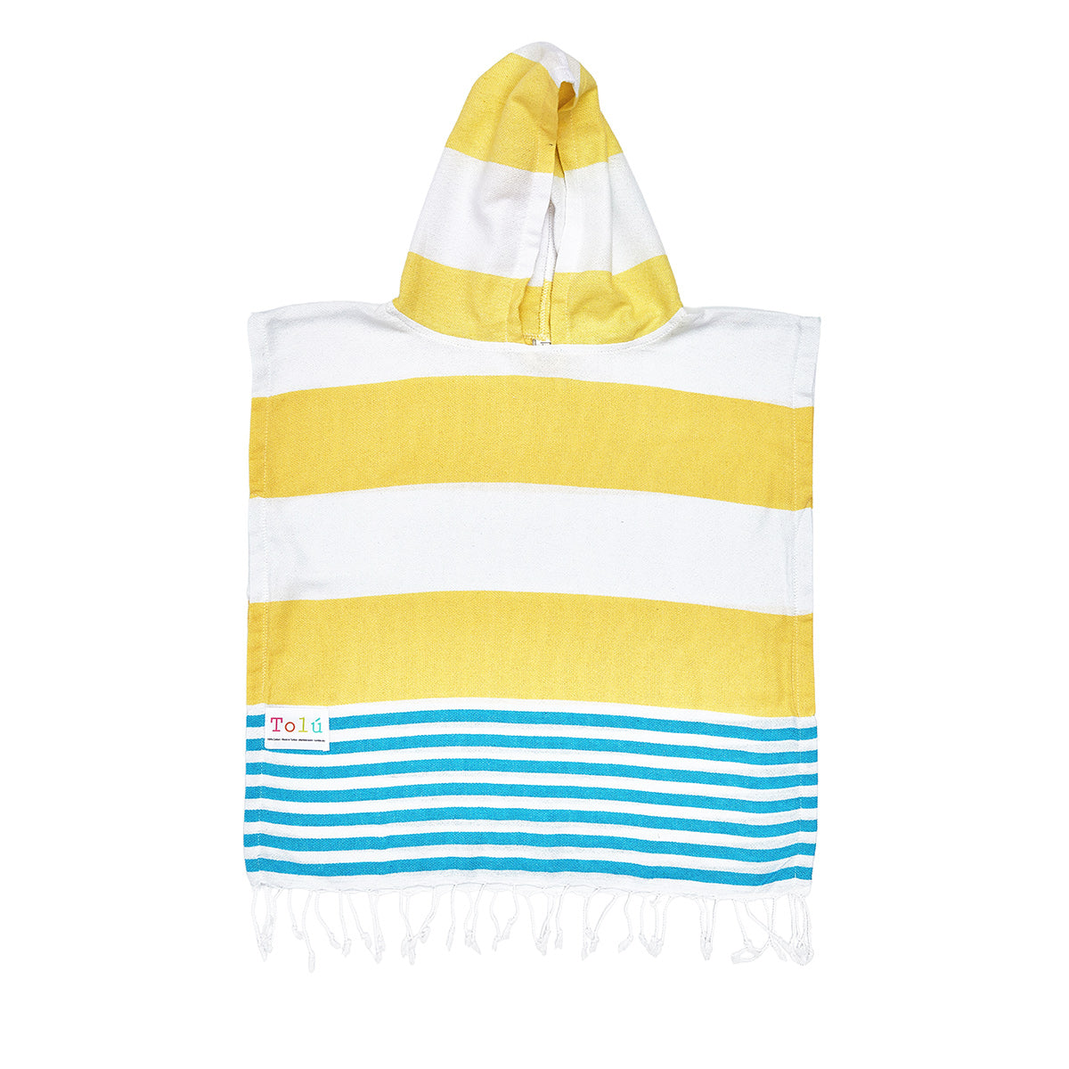 Yellow Kids Beach Hooded Towel