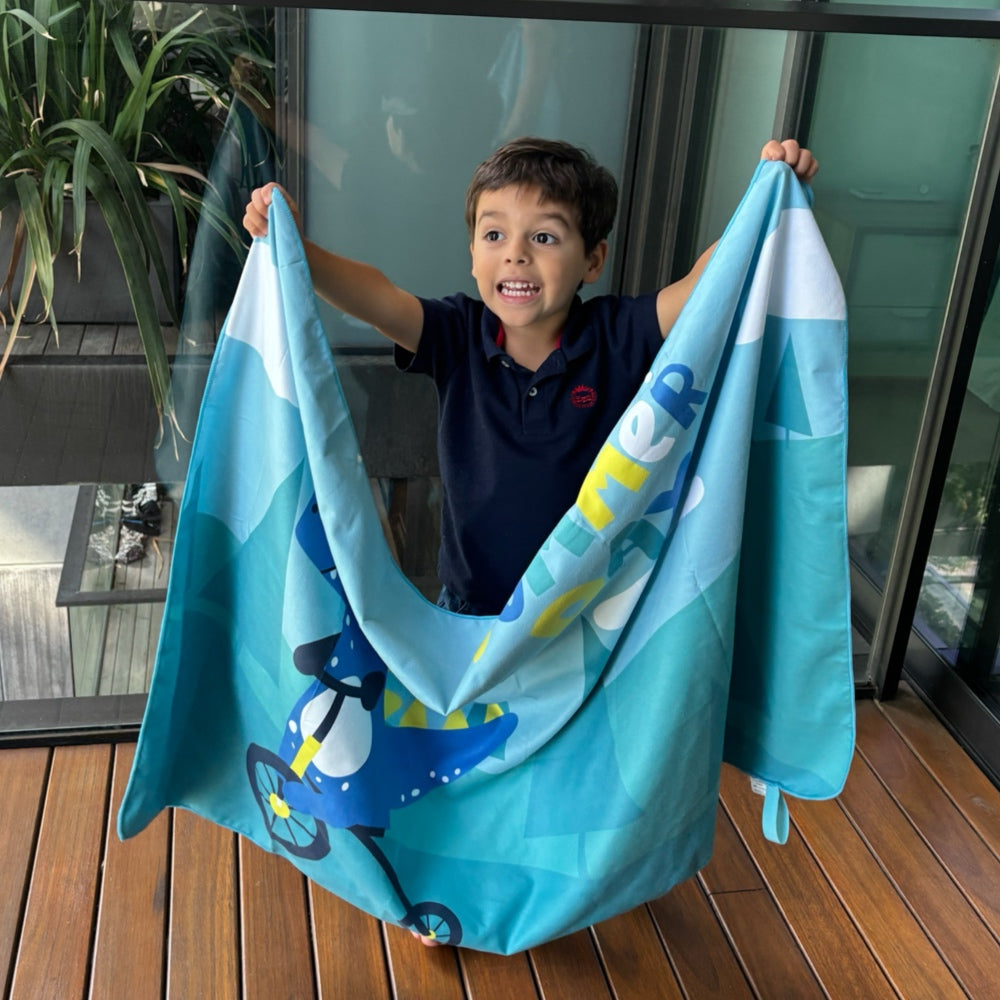 Kids Quick Dry Towel With Dinosaur