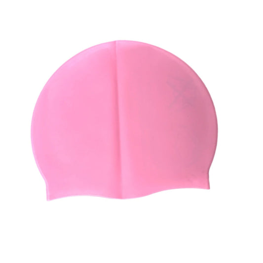 Pink swim cap on a white background