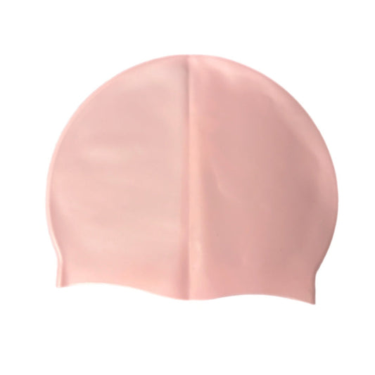 Pink swim cap on a white background