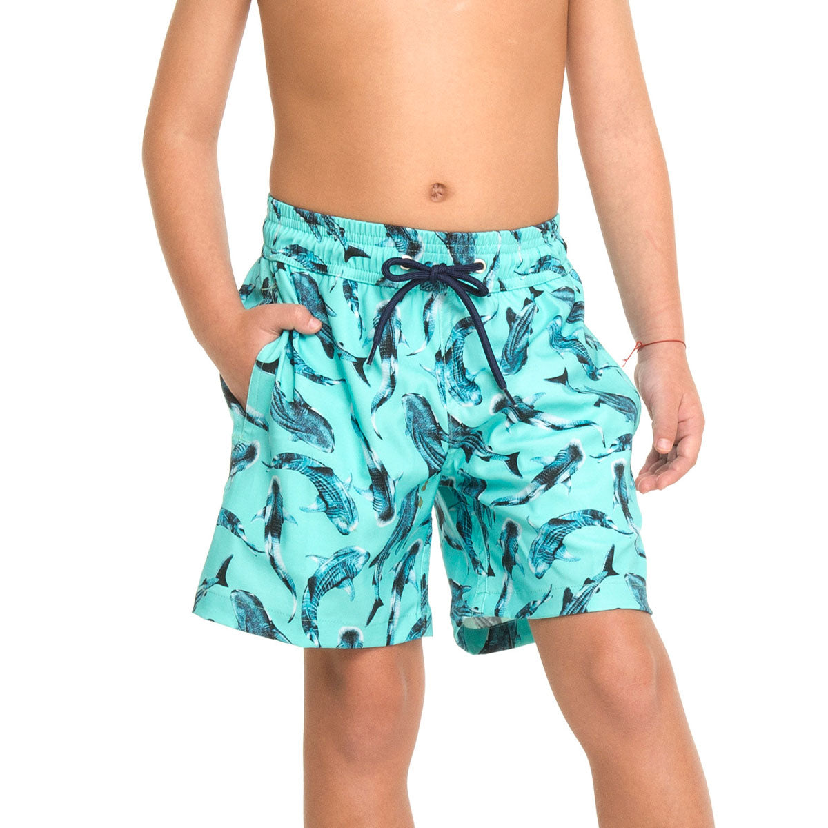 Blue Whale Shark Boy's Swim Shorts