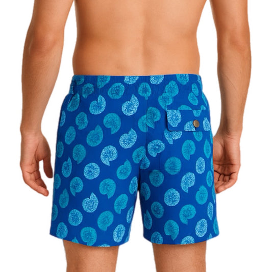 Mens' Blue Swim Shorts with Shells
