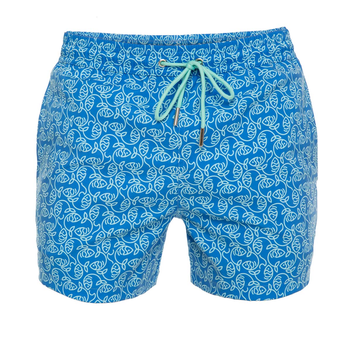 Blue Essential Fishes Men's Swim Shorts