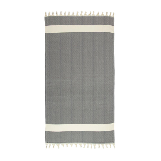 Black and White Turkish Towel