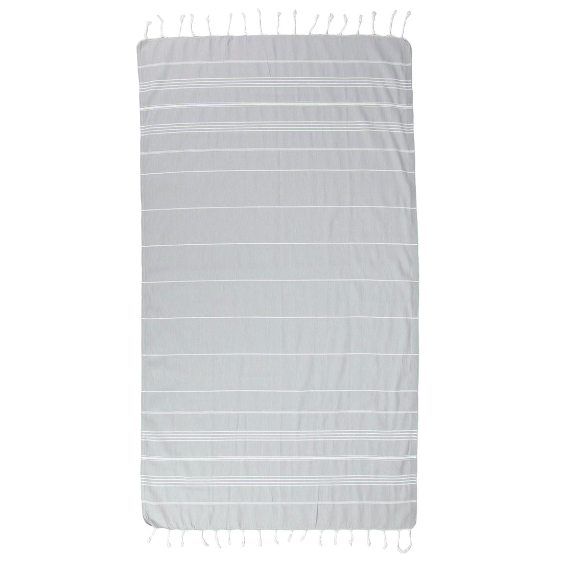 Grey and White Thin Turkish Towel