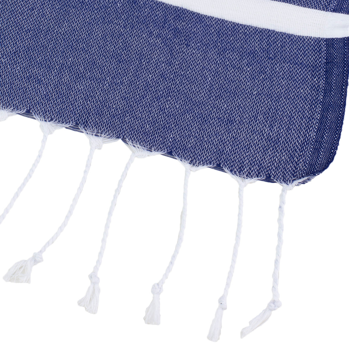 Navy Stripes Thin Turkish Towel Tolu Australia Corner