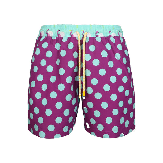Purlpe Dots Heron kids boardshorts GARZA5