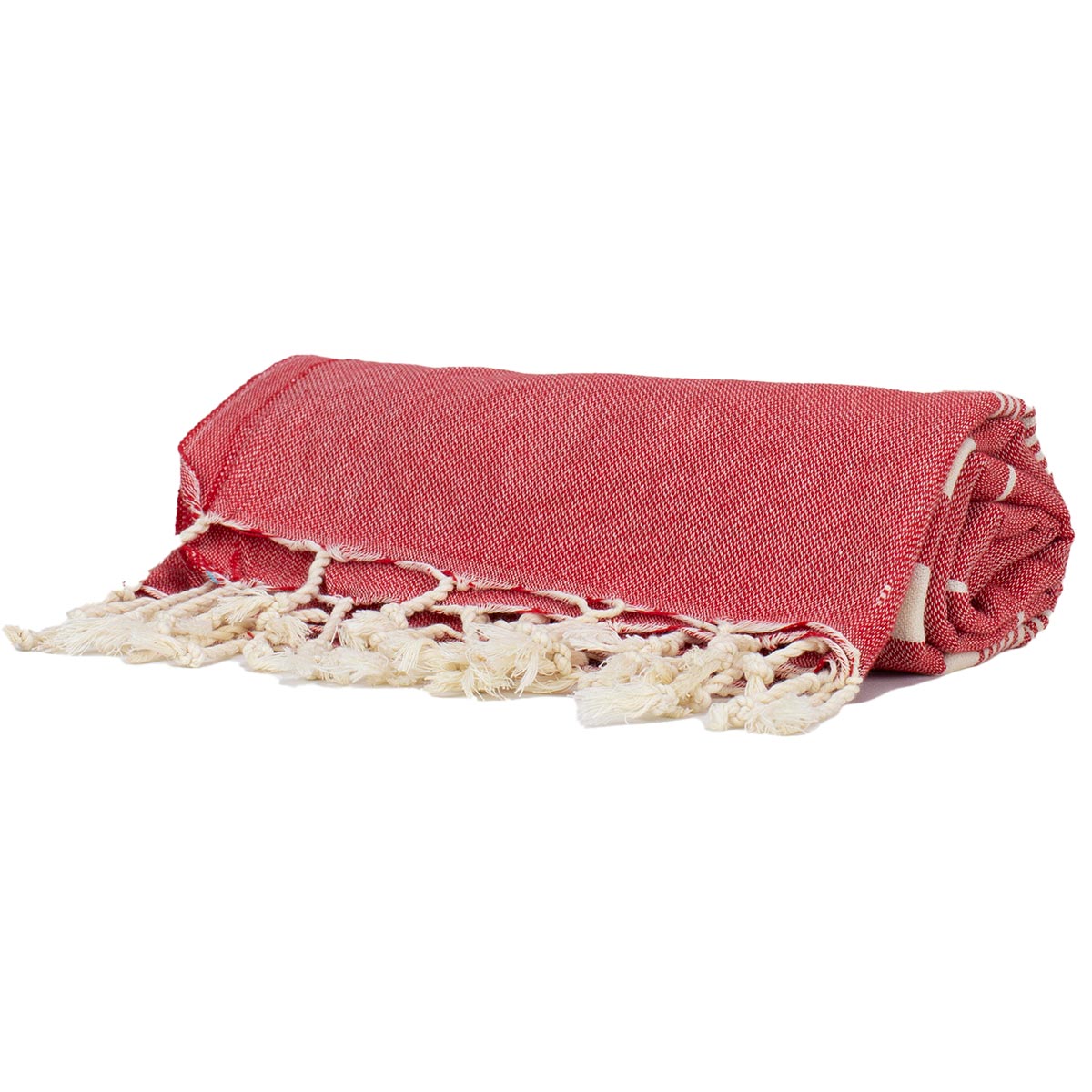 Red and white Thin Turkish Towel tolu australia