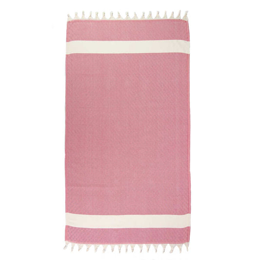 Red and White Turkish Full Towel