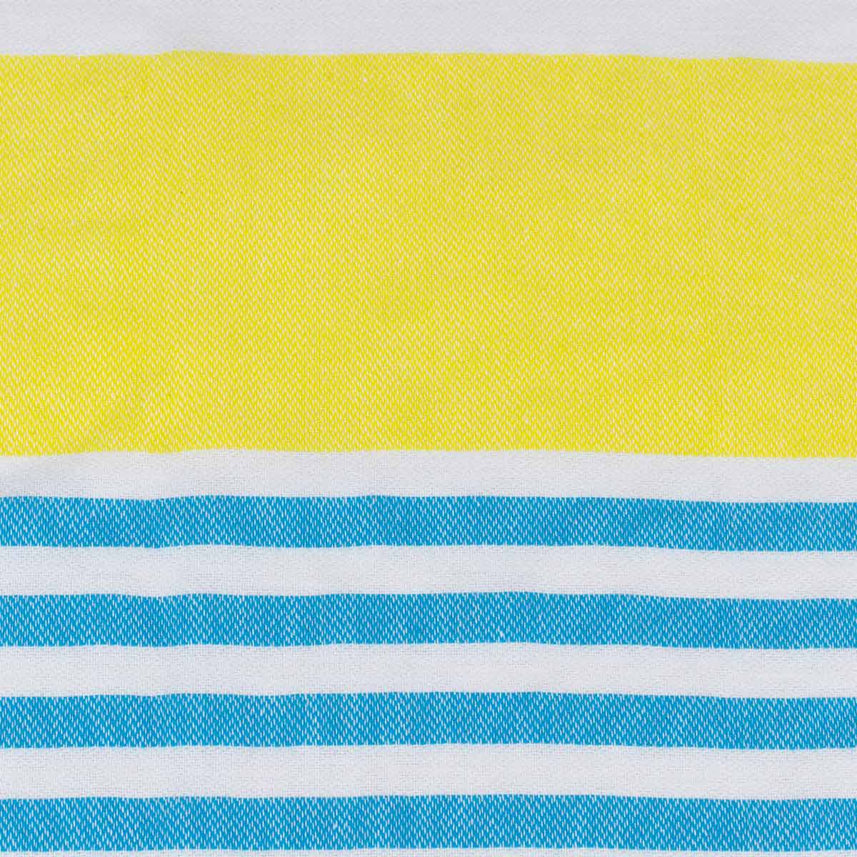 Yellow and Blue Thin Turkish Towel tolu australia