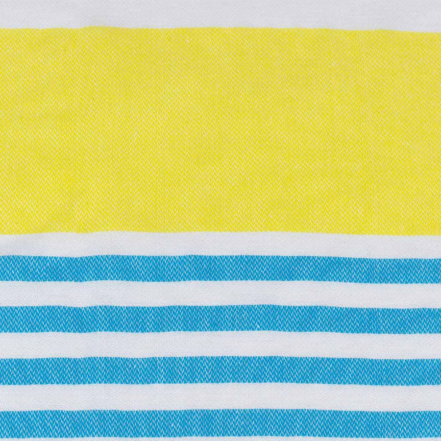 Yellow and Blue Thin Turkish Towel tolu australia