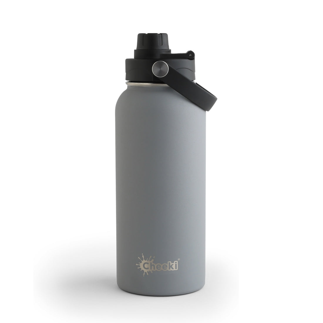 1L Insulated Big Reusable Grey Water Bottle