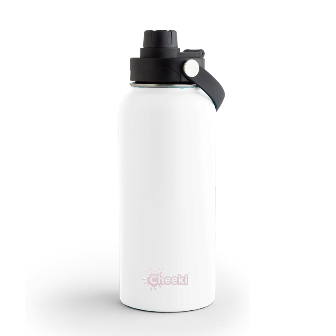 1L Insulated Big Reusable White Water Bottle