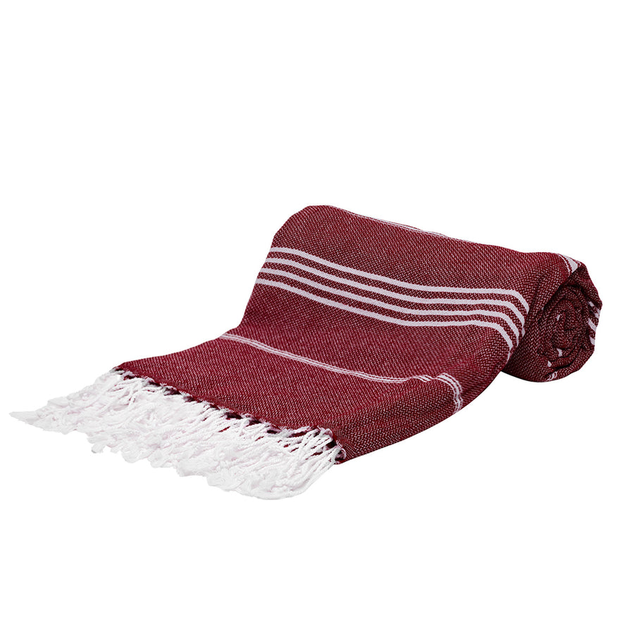 Dark Red Beach Towel