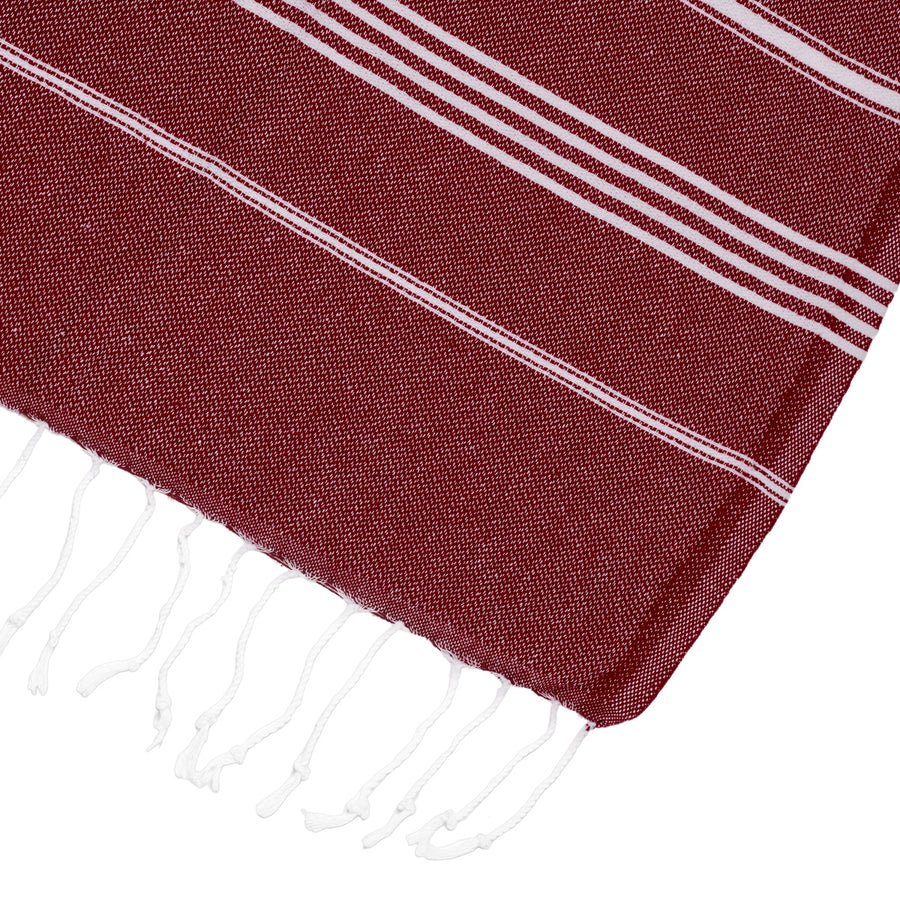 Dark Red Beach Towel