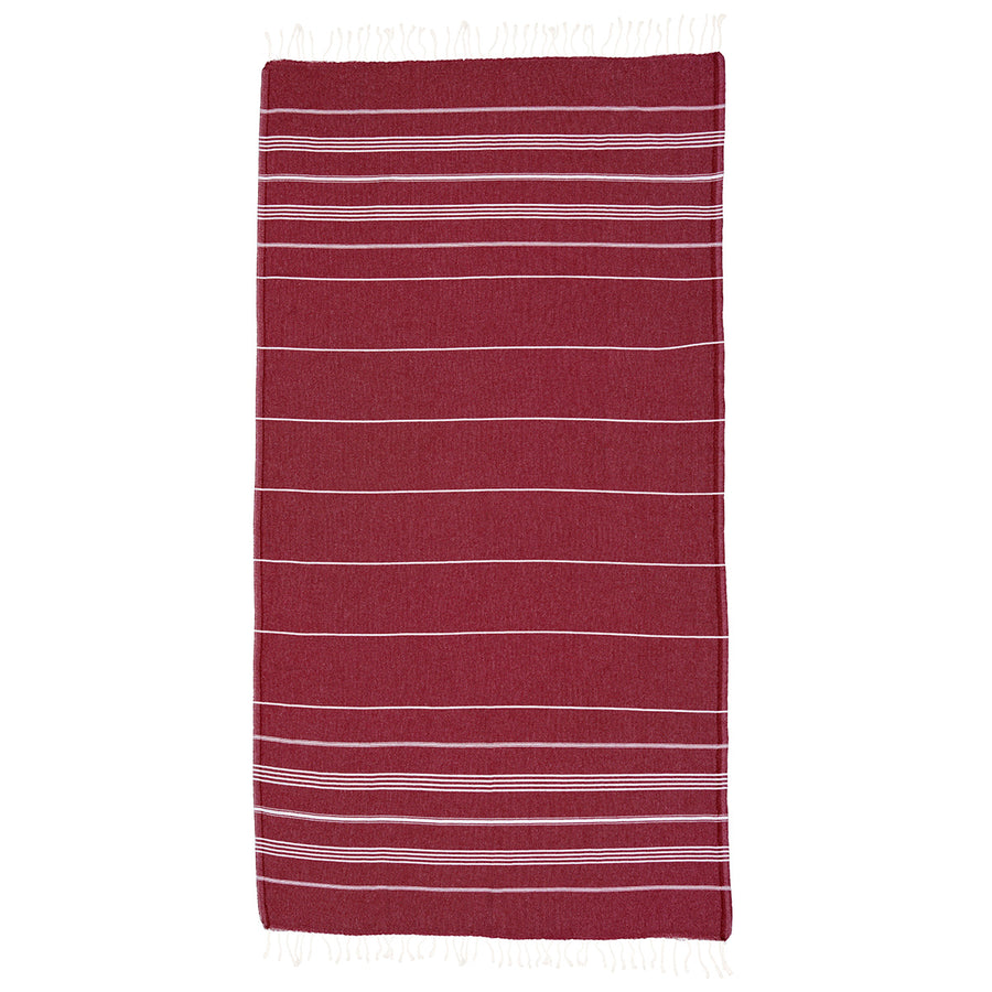 Dark Red Beach Towel