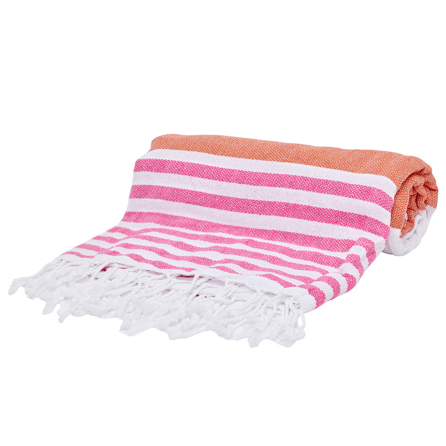 Orange and Pink Beach Towel