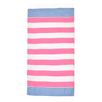 Pink and Blue Beach Towel