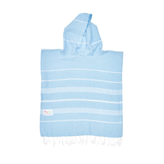 Baby Blue Kids Beach Hooded Towel