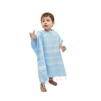 Baby Blue Kids Hooded Beach Towel