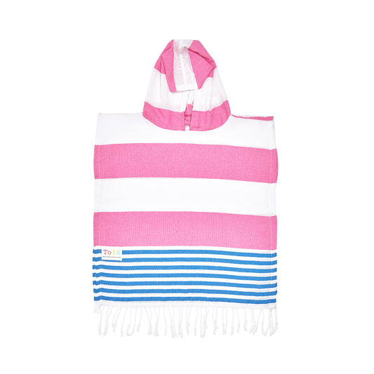 Pink Kids Beach Hooded Towel