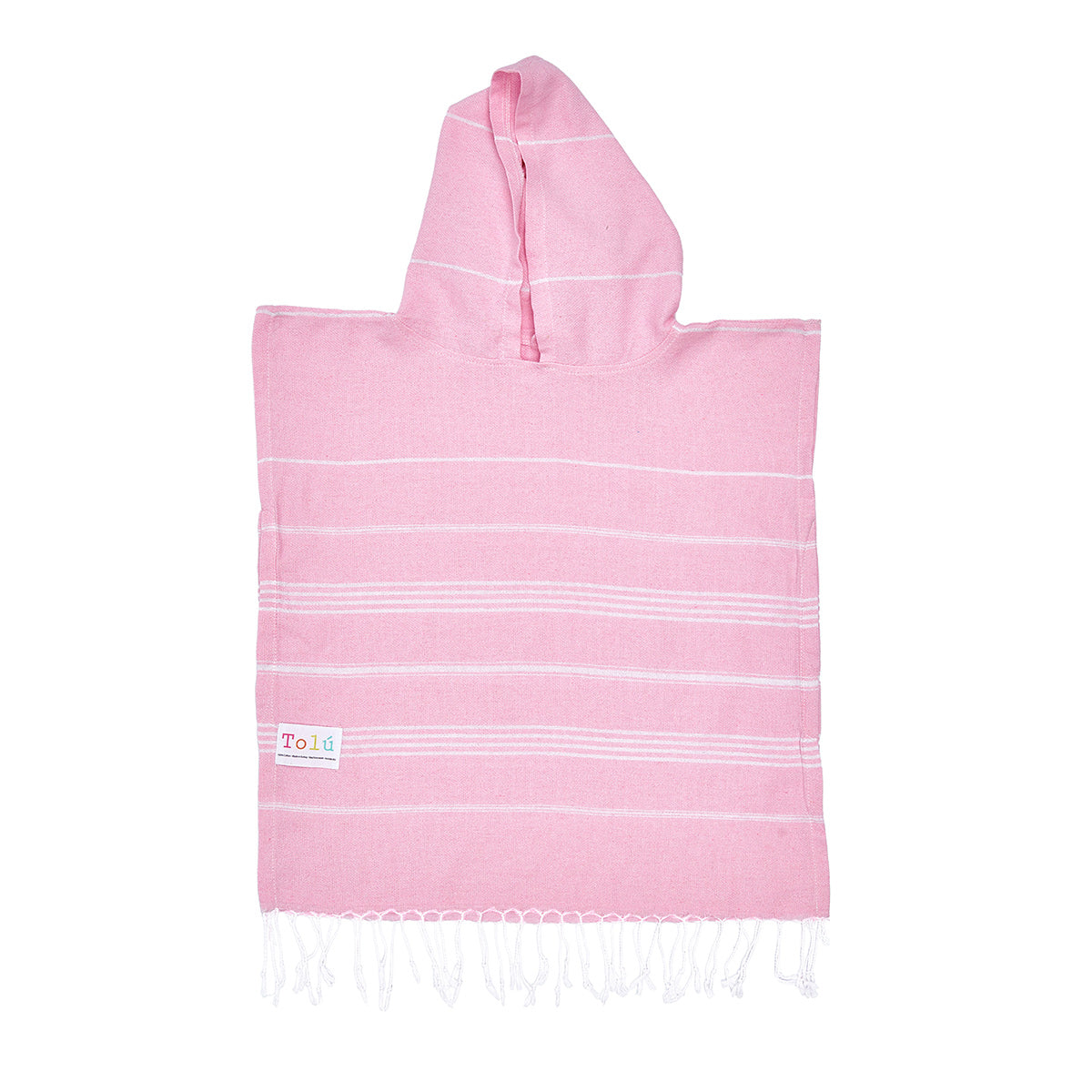 Baby Pink Kids Beach Hooded Towel