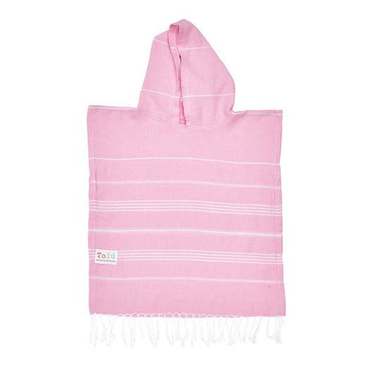 Baby Pink Kids Beach Hooded Towel