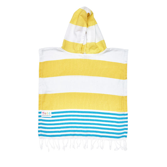 Yellow Kids Beach Hooded Towel