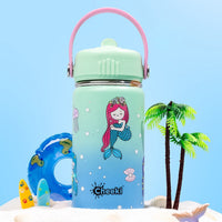 Insulated Water Bottle with Mermaids for Kids - 400 ml