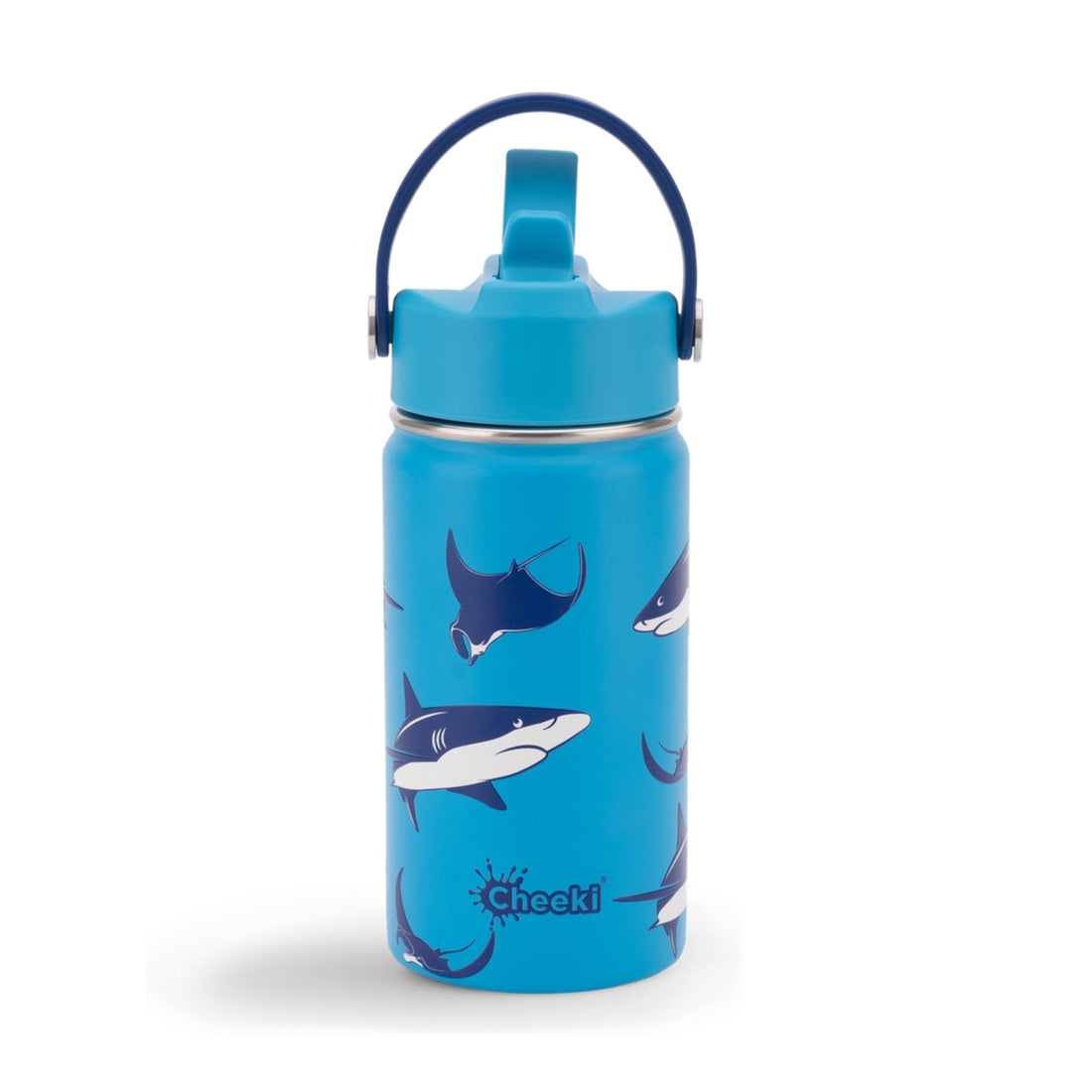 Insulated Water Bottle with Sharks for Kids - 400 ml