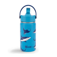 Insulated Water Bottle with Sharks for Kids - 400 ml