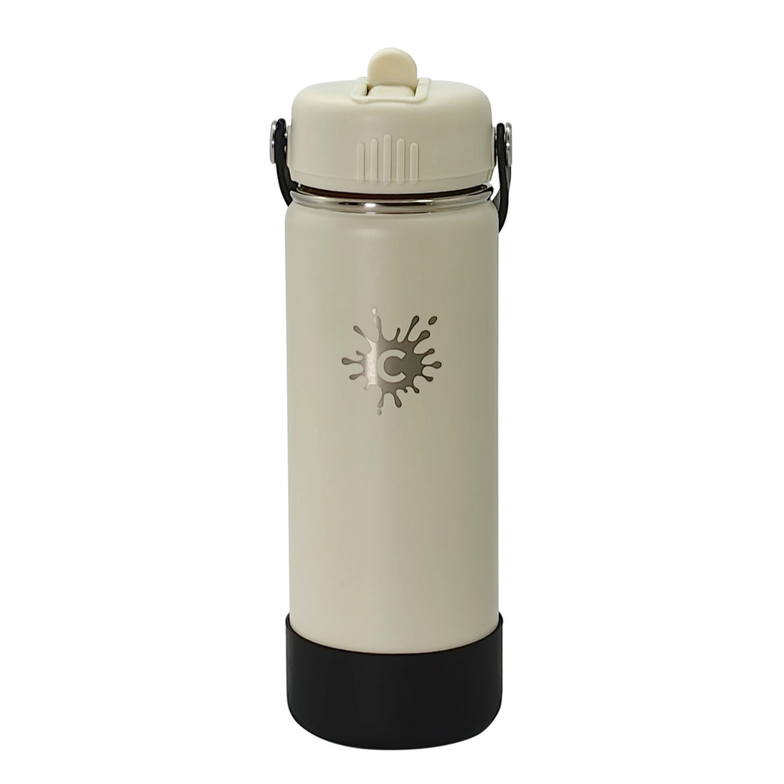 750ml Reusable White Water Bottle With Straw Lid and Single Wall