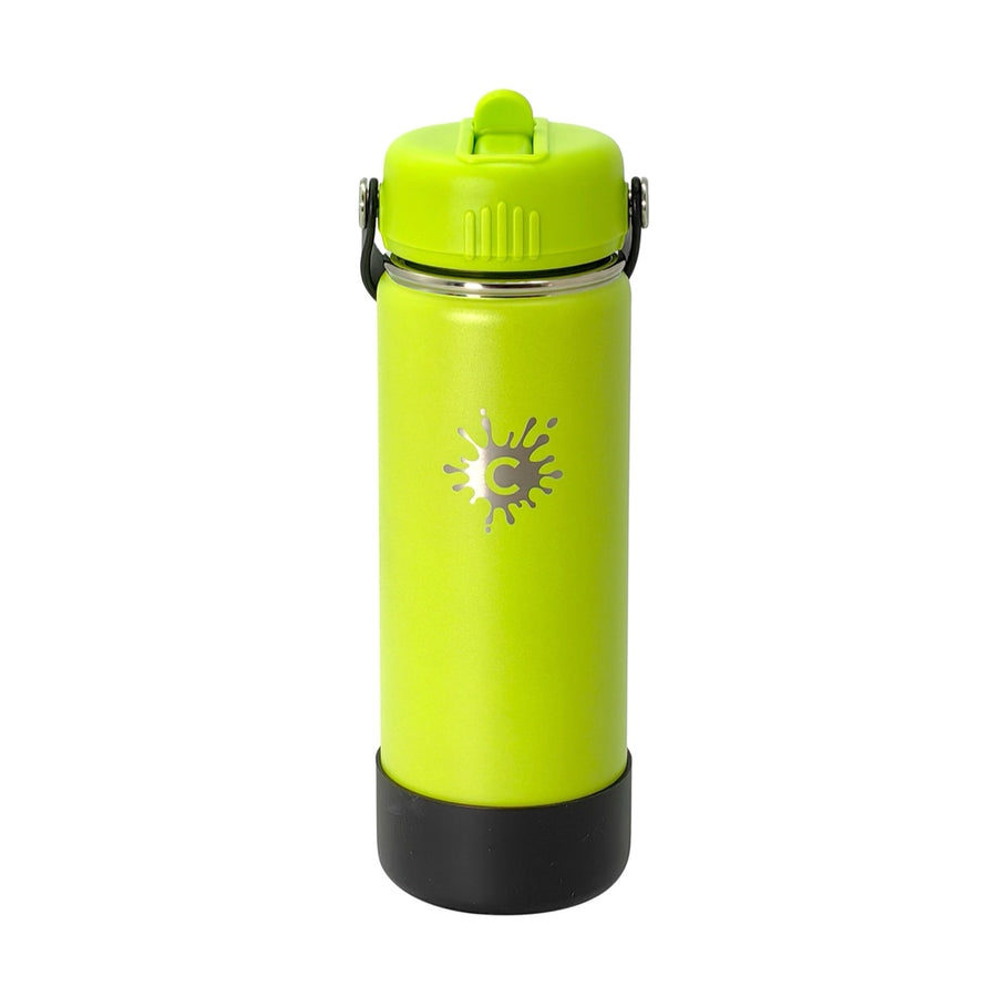 750ml Reusable Green Water Bottle With Straw Lid and Single Wall