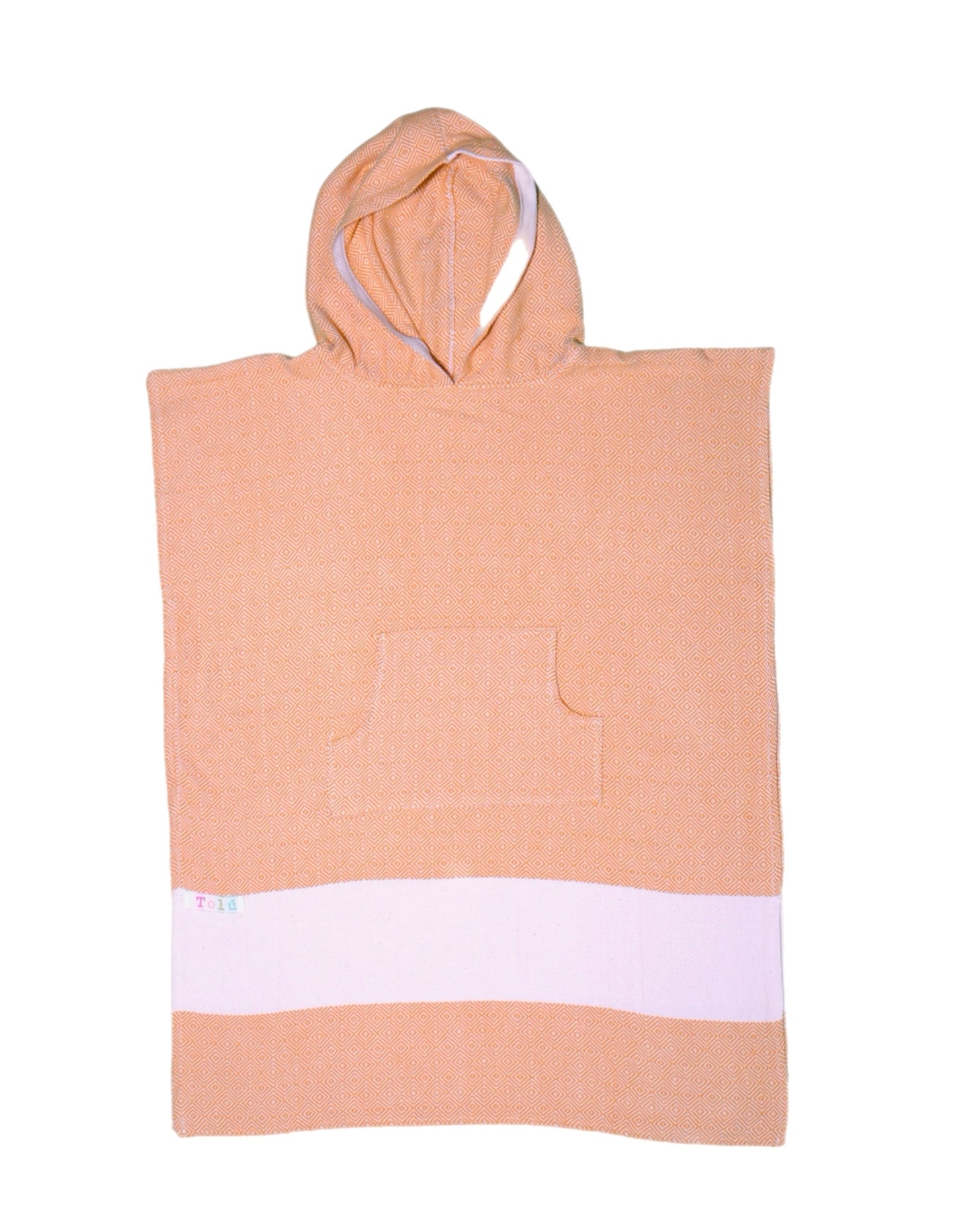 Adult Hooded Beach Towel in Orange – Quick-Dry Swim Poncho for Swimming & Surfing