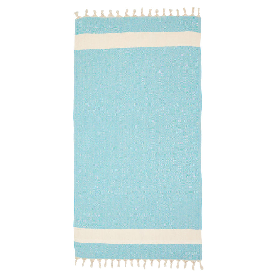 Light Blue Zig Zag Beach Towel