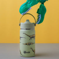 Insulated Water Bottle with Dinosaurs for Kids - 400 ml