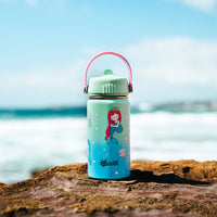 Insulated Water Bottle with Mermaids for Kids - 400 ml