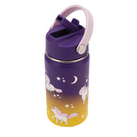 Insulated Water Bottle with Unicorns for Kids - 400 ml