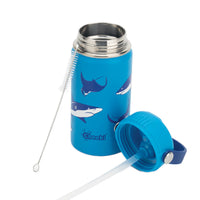 Insulated Water Bottle with Sharks for Kids - 400 ml