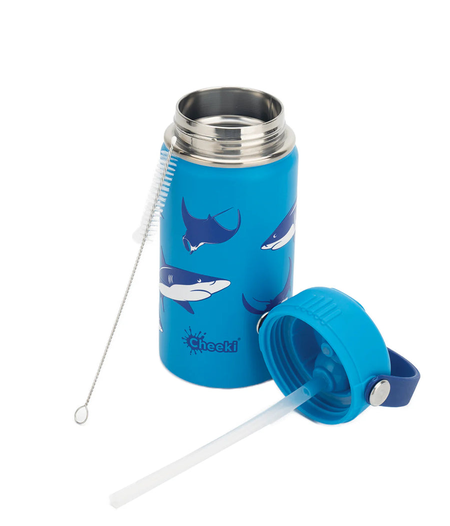 Insulated Water Bottle with Sharks for Kids - 400 ml