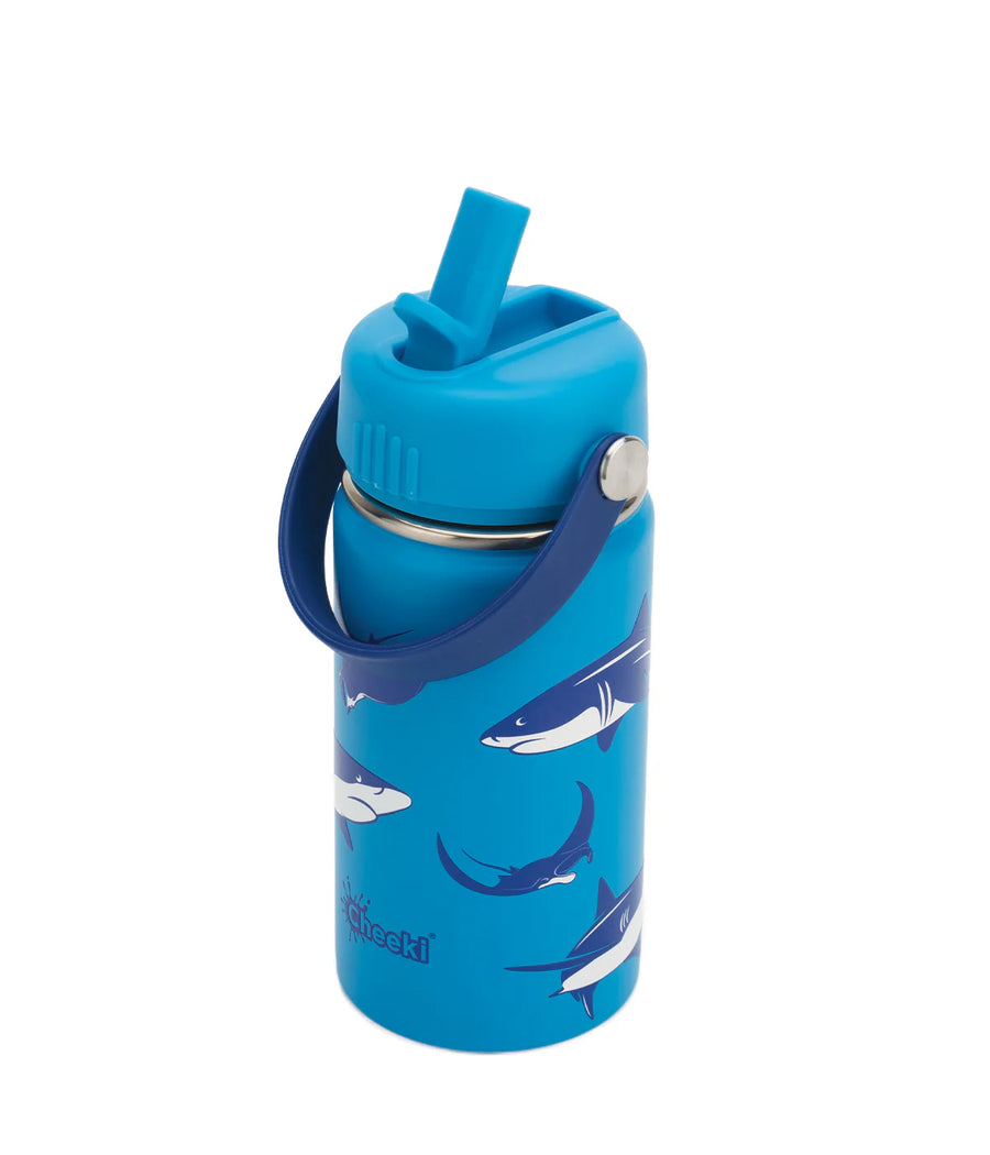 Insulated Water Bottle with Sharks for Kids - 400 ml