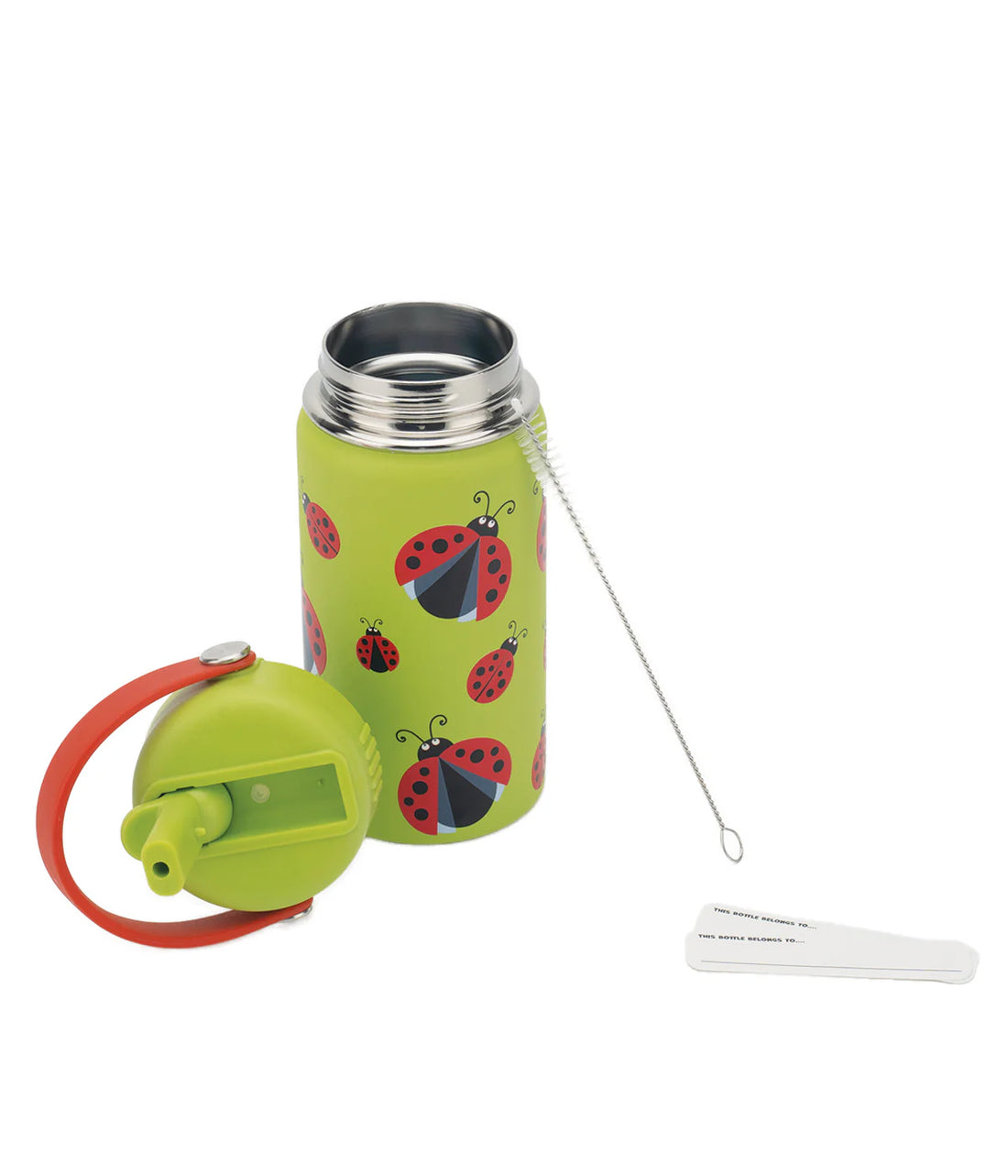 Insulated Water Bottle with Ladybugs for Kids - 400 ml