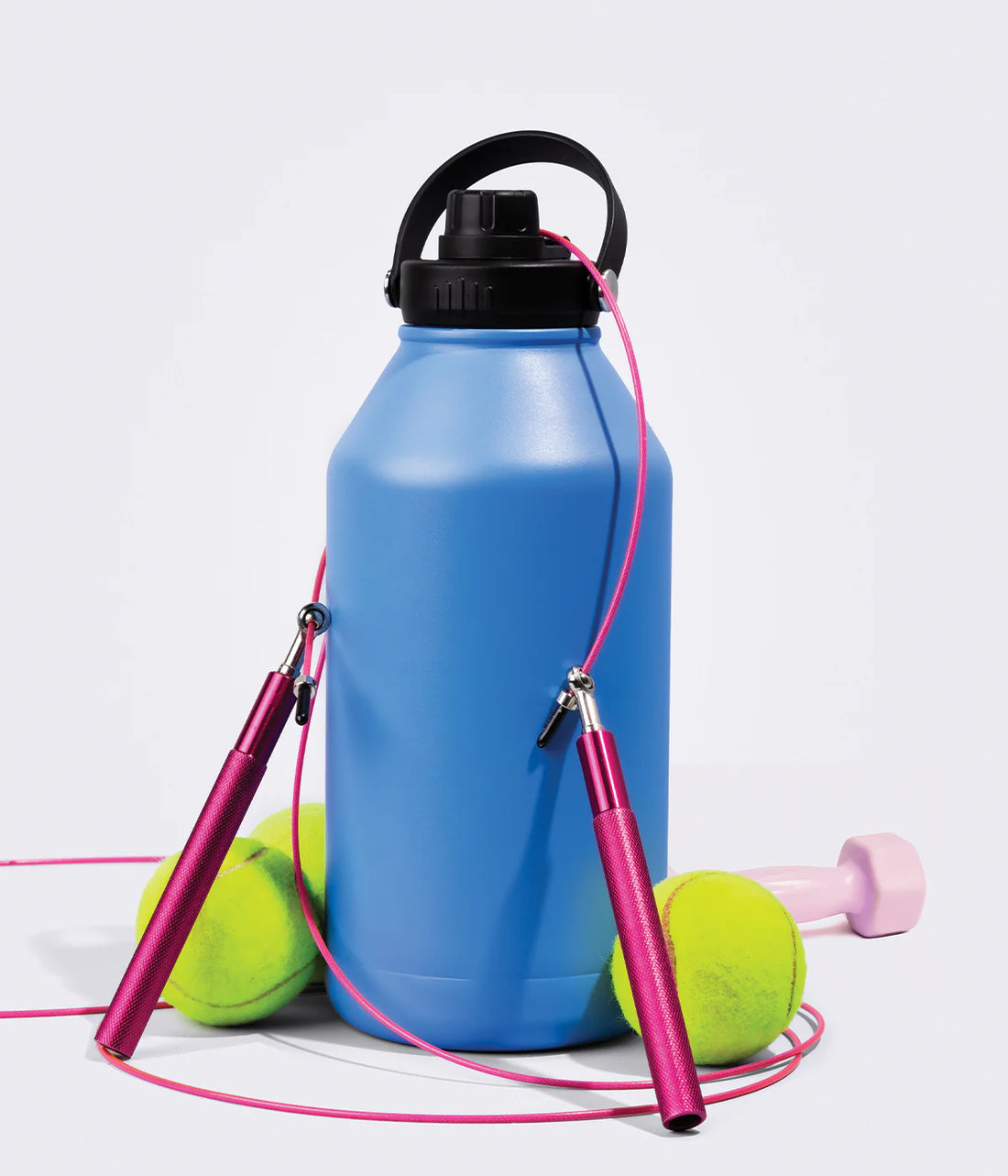 2L Insulated Big Reusable Blue Water Bottle