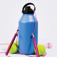 2L Insulated Big Reusable Blue Water Bottle