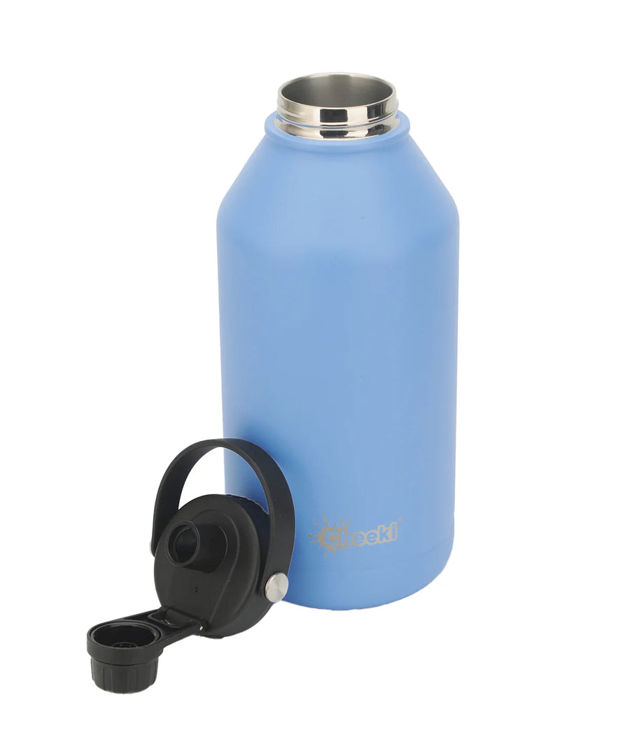 2L Insulated Big Reusable Blue Water Bottle