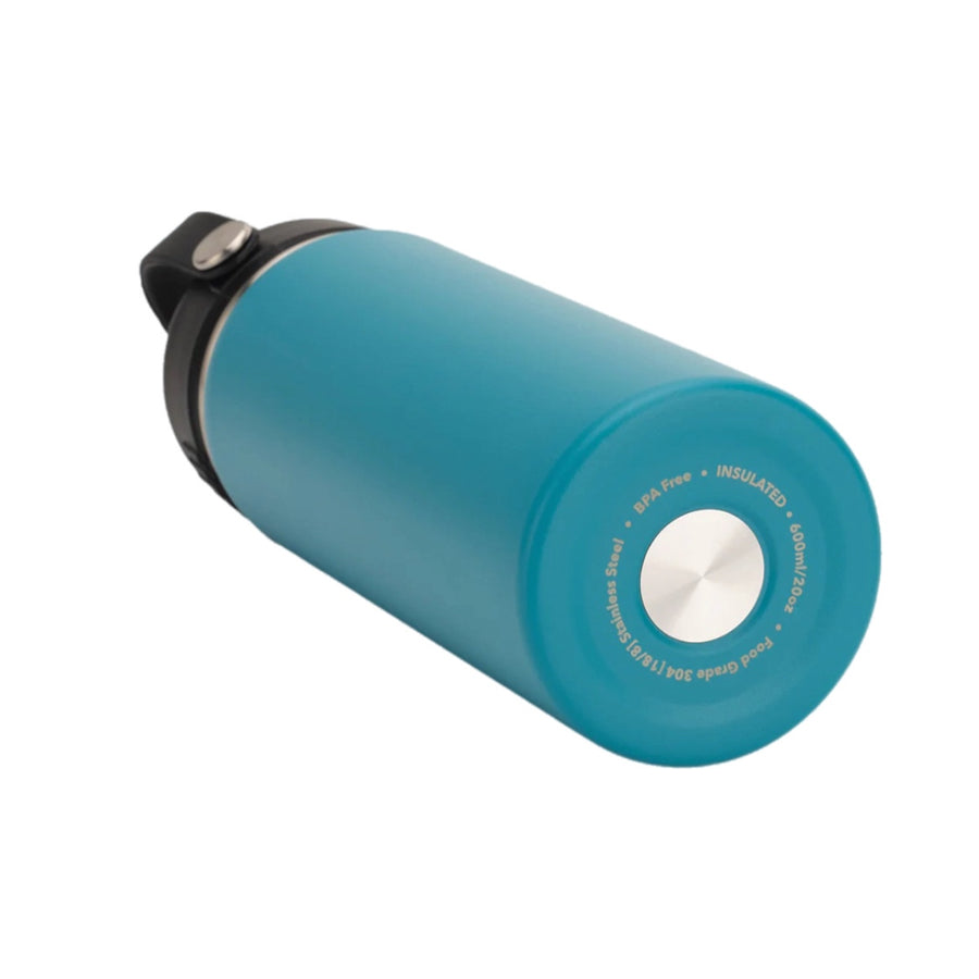 600ml Insulated Reusable Blue Water Bottle