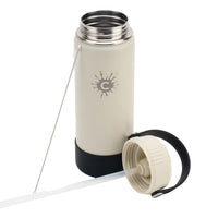 750ml Reusable White Water Bottle With Straw Lid and Single Wall