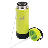 750ml Reusable Green Water Bottle With Straw Lid and Single Wall