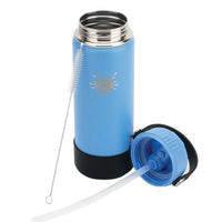 750ml Reusable Blue Water Bottle With Straw Lid and Single Wall